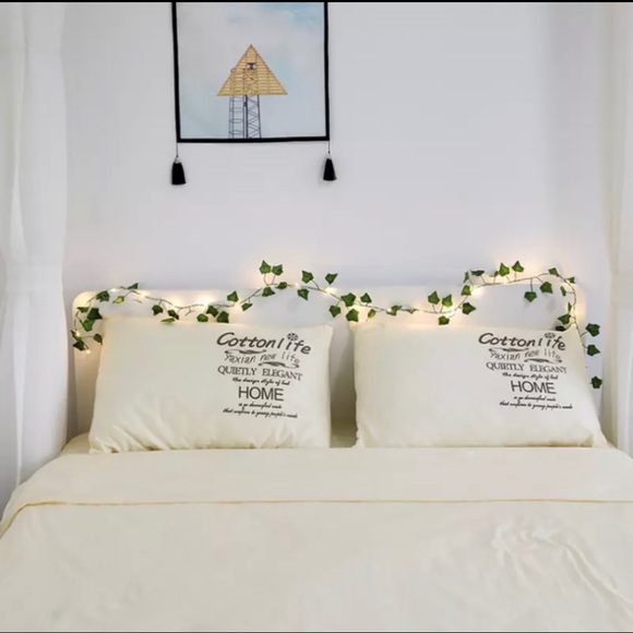 NEW 6.5ft Artificial Leaf Ivy String Lights Vine Garland Wreath Hanging - Picture 3 of 6